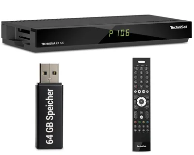 Produktbild von TechniSat TECHNISTAR K4 ISIO - Kabelreceiver Quattro-Tuner inkl 64GB USB Stick bis zu 11h HD TV Aufnahme - HDTV HDMI Internetfunkion DVB-IP-Multicast