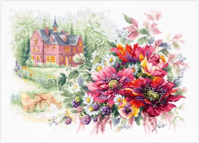 Produktbild von Magic Needle Zweigart Edition Kreuzstich Stickpackung "Das alte Herrenhaus", Zählmuster, 38x27cm