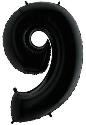 Produktbild von Balon 100Cm Cyfra Czarna 9 Na Hel