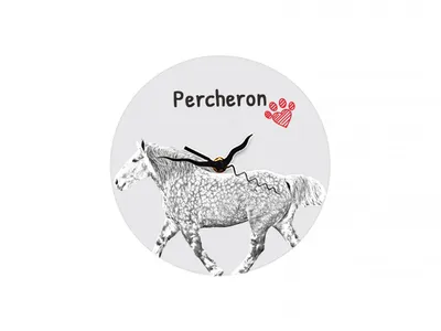 Obrázok produktu pre Percheron hodinový stroj s fotografiou koňa Art-Dog