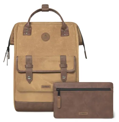Produktbild von CABAIA Freizeitrucksack Rucksack mit Laptopfach Adventurer Waxed Baumwolle Backpack Colombo hellbraun