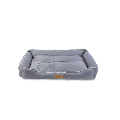 Produktbild von Hundekorb – Bequemes Hundebett mit erhöhtem Rand – Hundekissen – 39 x 29 cm – Grau [60045A]