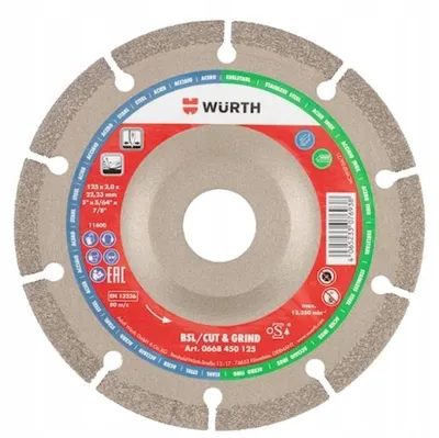 Produktbild von Wurth Diamanttrennscheibe Cut & Grind BSL 125 mm Metall
