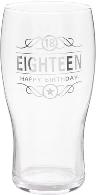 Bierglas 570 ml – 18. Geburtstag, Happy Birthday, Geschenkbox