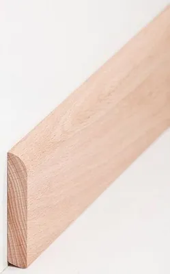 Produktbild von Sockelleiste Massivholz 10 x 58 x 2400 mm Buche zum Kleben, Schrauben & Nageln Massivholz Fußleiste by PROVISTON 60 Meter | 25 Stück