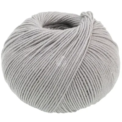 A single ball of grey yarn.