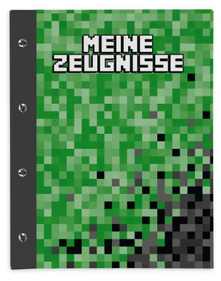 Produktbild von itenga Zeugnismappe A4 mit Schraubverschluss Motiv Pixel