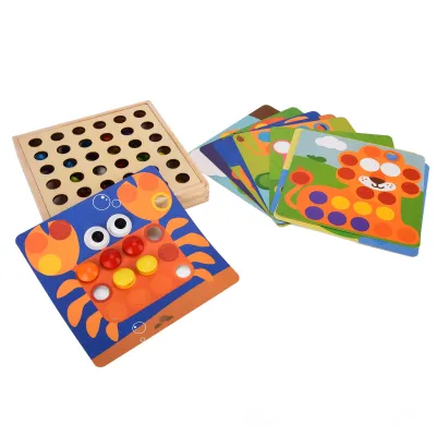 Obrázok produktu pre Zodpovedajúce mozaika kolíček hračka, mozaika kolíček hračka, zodpovedajúce mozaika hračka, Button art hračka, huby kolíček puzzle hračka, rané učenie hračka