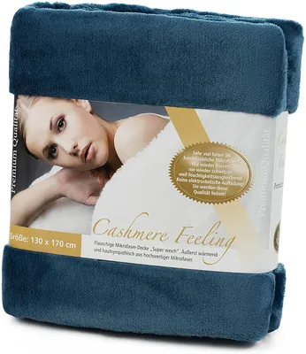 Produktbild von Gözze Premium Cashmere-Feeling Decke blau 130x170 cm
