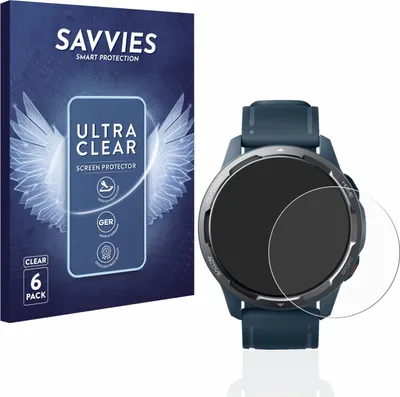 Produktbild von 6x Für Xiaomi Watch S1 Active Schutzfolie Savvies Displayschutz Display Schutz Folie Klar Transparent