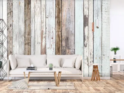 Produktbild von Vlies Fototapete Bretter Holz 400x280 cm Tapeten Wandtapete XXL Optik 3d Optisch Braun Grau Weiß f-C-0423-a-a