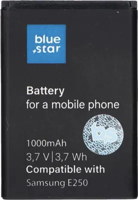 Immagine prodotto di Batteria BlueStar Batteria del telefono cellulare Batteria di ricambio Samsung E1120 E250 E900 Li-Ion 1000 mAh Analogica AB463446BU