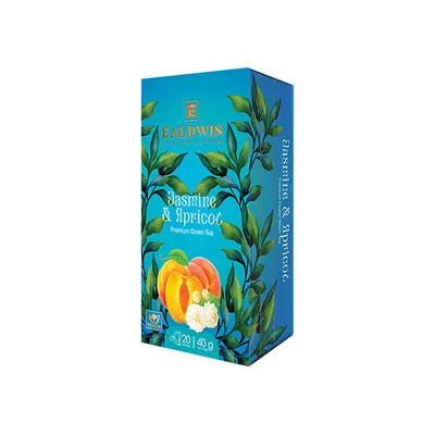 Image de EALDWIN Jasmin & Abricot 40g (20 sachets, thé vert)