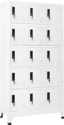 Produktbild von Schließfachschrank Weiß 90x40x180 cm Stahl