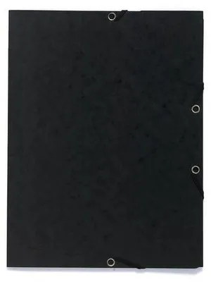 Immagine prodotto di Exacompta 25x cartella + elastico 3 lembi cartone 355g/m2 A4 nero 55401E