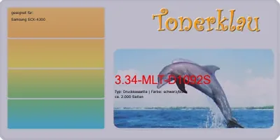 Produktbild von black Toner/Druckkassette 3.34-MLT-D1092S kompatibel mit Samsung MLT-D1092S Seiten: 2.000