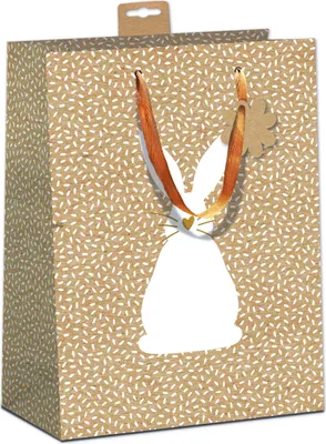 Produktbild von SKORPION 7513-2402-L 32x26x12cm Ostertragetasche Kraftkarton Osterhase