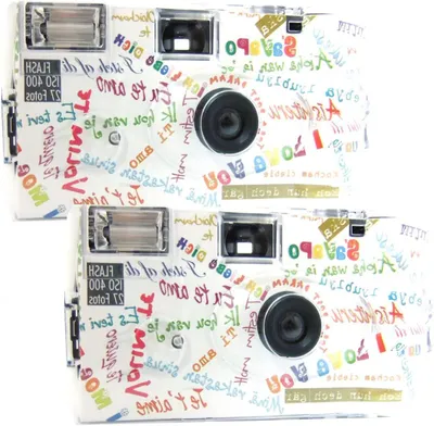 Productafbeelding van Wegwerp Camera Set - Film Camera Fotocamera - Feestjes Fotograferen - Met Ingebouwde Flits - 2x 27 Opnames