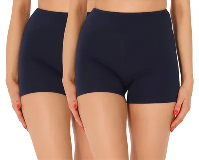 Produktbild von Merry Style Damen Shorts Radlerhose Boxershorts aus Baumwolle 2Pack MS10-359(Marineblau/Marineblau (2Pack), XS)