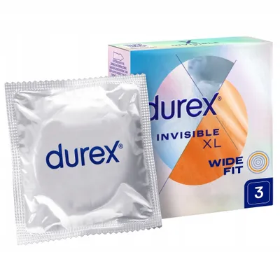 Obrázek produktu pro Durex Prezerwatywy Invisible Extra Large, 3 sztuki