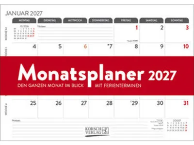 Produktbild von Monatsplaner 2027