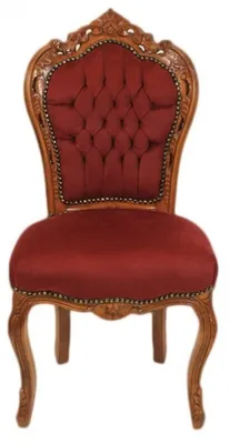 Produktbild von Casa Padrino Barock Esszimmer Stuhl Bordeaux / Braun - Antik Möbel