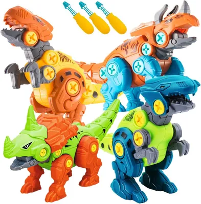 Obrázek produktu pro Odnímatelná sada dinosaurích hraček – stavební hračka pro děti ve věku 3–7 let