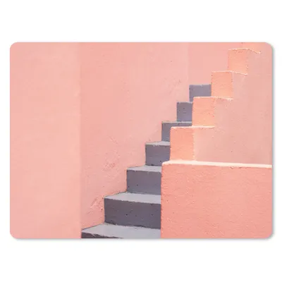 Produktbild von MuchoWow® Mauspad Mousepad Treppe - Architektur - Rosa - Pastell 23x19 cm - Mousepads - Maus Mat - Pad - Mausunterlage - Schreibtischunterlage - Mauspad