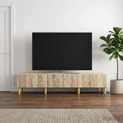 Obrázek produktu pro Maison Exclusive – Televizní skříňky, rozměry 147 x 34,5 x 30 cm, materiál: dřevotříska, Imitace: sonoma