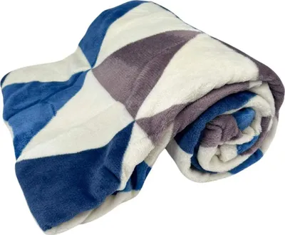 Produktbild von Home Elements Mikroflanell-Decke, blau, Dreiecke
