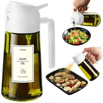 Obrázok produktu pre Dávkovač oleja, 2 v 1 – dávkovač a rozprašovač, objem 470 ml, bez BPA