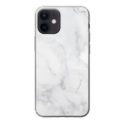 Produktbild von MuchoWow® Handyhülle Schutzhülle Hülle für iPhone 12 Marmor - Weiß - Grau - Luxus - Marmoroptik - Stein Silikon Softcase Handy Hülle - Schutzhülle
