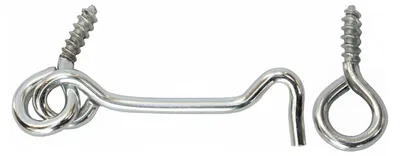 Produktbild von 4 Sturmhaken für Fensterläden, verzinkt, 50 x 3 mm mit Öse