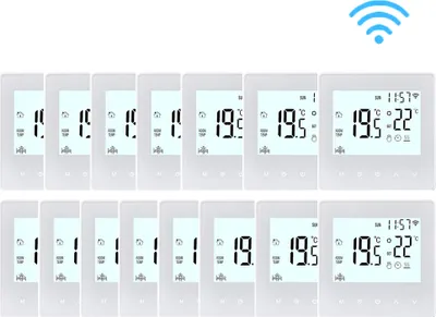 Produktbild von 15X WiFi Smart Thermostat 3A Raumthermostat Wasserheizungsgeräte Fußbodenheizung, LCD-Display, APP-Steuerung, Manueller/automatischer Modus