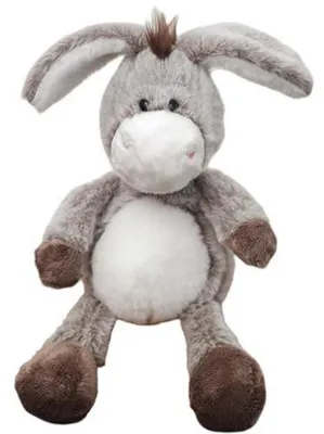 Zdjęcie produktu dla Szary pluszowy osioł, zabawka dla dzieci, 30 cm