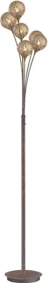 Produktbild von Stehlampe - Goldgelb - Braun - Stahl - 6-flammig - H 181 cm
