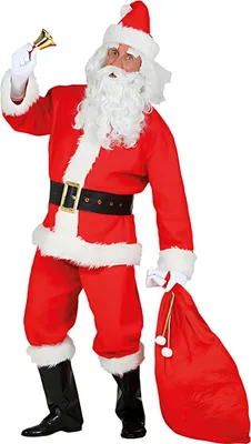 Produktbild von Kostüm Weihnachtsmann Gr. L/XL, Mantel, Hose, Gürtel, Mütze