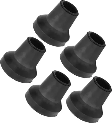 Imagen del producto de 5 puntas para muletas, de 14 mm, fabricadas en caucho natural, antideslizantes, para un agarre seguro, resistentes a la abrasión y duraderas