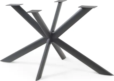 Image de Piètement de table « Svallersun » en acier profil ovale 140 x 78 x 71,5 cm Noir