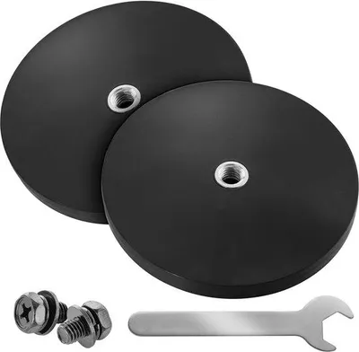 Produktbild von Famanu Zylindermagneten mit Gummibeschichtung und Innengewinde - 88 mm Durchmesser