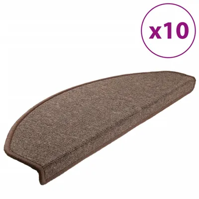 Produktbild von Stufenmatten 10 Stk. 65x24x4 cm Kaffeebraun Halbrund Groß