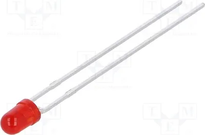 Immagine prodotto di 5 LED, 90-100 mcd, 3 mm, rosso, 60°, modello L-934SRD-C, diodi LED a montaggio superficiale (SMD), 3 mm