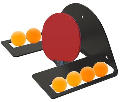 Productafbeelding van Solidchoice - Tafeltennisbatjes Wandhouder met Opbergruimte