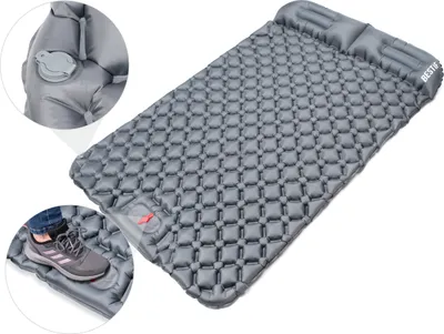 Produktbild von Isomatte selbstaufblasend 2 Personen Luftmatratze für Camping Outdoor | wasserdichte Matratze mit Kissen | Ultraleicht Kleines Packmaß