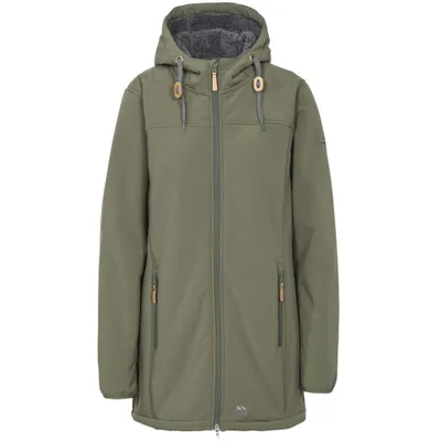 Produktbild von Trespass Damen Jacke Kristen, mit Kapuze, wasserdicht, längere Länge TP4195 (2XL) (Moosgrün)