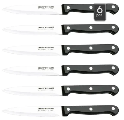 Produktbild von Allzweckmesser - L 21,7 cm - Edelstahl - Bakelitgriff - 6er Set