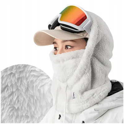 Imagen del producto de Chaqueta polar para esquiar, unisex, talla M, con capucha, para niños y adultos