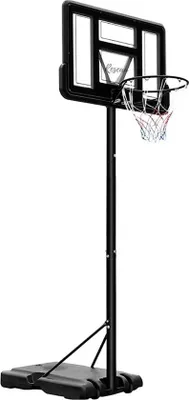 Obrázok produktu pre Stojan na basketbal pre vonkajšie použitie – pre dospelých a deti – z nehrdzavejúcej ocele – čierny