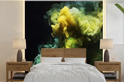 Produktbild von MuchoWow® Fototapete für Wohnzimmer oder Schlafzimmer Wandtapete Vinyl Motivtapete Rauchexplosion in verschiedenen Farben - 240x240 cm - Schlafzimmer-Tapete