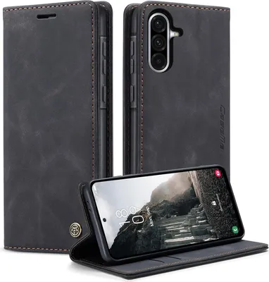 Produktbild von Hülle Samsung Galaxy Handyhülle Klapphülle Tasche Etui für Samsung A57 5G-Schwarz